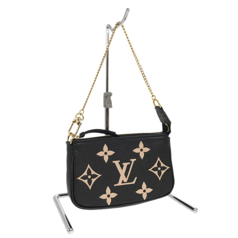 Louis Vuitton Mini Pochette accessories Empreinte Leather Pouch black